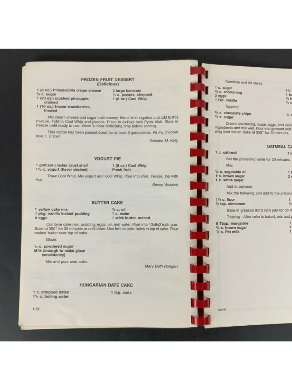 St Gerard Majella Home Cookin Cookbook 1992 Spiral Bound St Louis MO